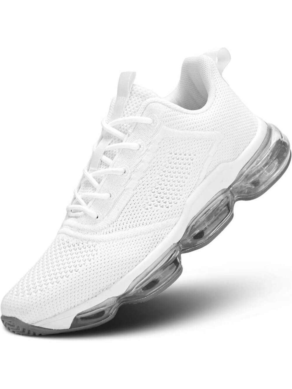 Women's White Air Cushion Basketball Breathable Cross Trainers Fit Sneaker Shoes